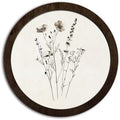 CFFJLHN Vintage Floral Botanical Wall Art Decor, Neutral Minimalist Farmhouse Wildflower Botanical Round Hanging Wall Decor for Home Bedroom Living Room Bathroom, 10x10 Inch by Unknown