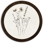 CFFJLHN Vintage Floral Botanical Wall Art Decor, Neutral Minimalist Farmhouse Wildflower Botanical Round Hanging Wall Decor for Home Bedroom Living Room Bathroom, 10x10 Inch by Unknown