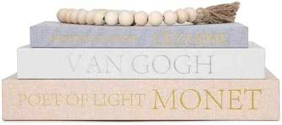 TwoDays Decorative Books for Coffee Table Decor – Faux Book Storage Box Set for Home Shelves, Linen Fabric Storage Boxes, Aesthetic Stacked Book Decoration for Living Room (Set of 3) by TwoDays