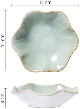 JAMEND CLXP 2PCS Lotus Leaf Shape Ring Holder Dish, Small Key Bowl, Ceramic Trinket Tray Jewelry Dish Organizing Necklace Earrings for Mom Friend Sister, All Jewelries Are NOT Included, Light Green.… - Image 6