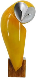 15 Inch Owl Statue, Resin Bookshelf Decor Figurine by YHHRESINHOME