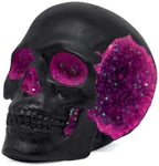 Black and Purple Resin Skull Figurine Statue. Good Gifts for Skull Lovers by AuraMojo