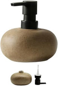 Ceramic Soap Dispenser, Vintage Brown Stone Soap Dispenser for Bathroom Countertop or Kitchen, Designed for Hand Soap, Shampoo, or Conditioner (300ml/10oz) by Unknown