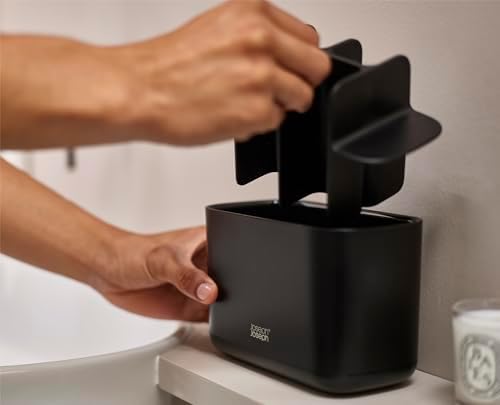 Joseph Joseph Easy-Store - Toothbrush Holder Caddy, Bathroom Storage, Large, Matt Black - Image 6