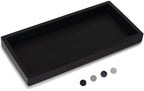 Silicone Bathroom Vanity Tray Dish Soap Holder Sink Organizer, Black by Heagoale