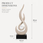 Modern Abstract Art Table Decoration,Resin Flame Statue Modern Centerpiece Ornaments for Living Room Great Gift Idea Home Decor,Collectibles (Grey) - Image 2