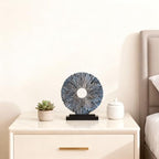 Blue Home Decor Sculpture, Unique Round line Statue, Modern Home Decor, Decorative Panel Statue for Living Room tv Cabinet, Office, Bedroom, Dining Table Center Blue Decor - Image 5