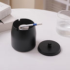 Large Ashtray with Lid for Cigarette, Stainless Steel Smokeless Odorless Windproof Ash tray for Home Office Tabletop Outside Patio Outdoor Balcony(3.93"x3.2"x3.82") - Image 5