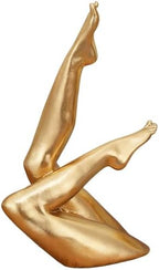 Golden Legs Sculpture Resin Statues Living Room Home Decor Bent Leg by Zonlulizs
