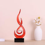 Modern Abstract Art Table Decoration,Resin Flame Statue Modern Centerpiece Ornaments for Living Room Great Gift Idea Home Decor,Collectibles (Red) - Image 6