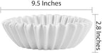 Large Ceramic Fruit Bowl Ivory Decorative Bowl for Coffee Table Entryway Kitchen Modern Home Decor Centerpiece 9.5 Inches Ruffle Fluted Scalloped Bowl - Image 3