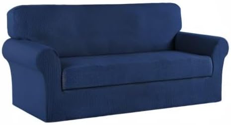 Turquoize Stretch Sofa Slipcover 2 Pieces Sofa Cover Couch Cover - Image 8