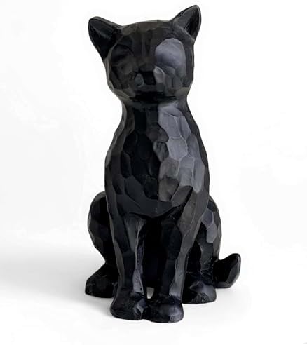 Black Cat Figurines Statue Home Decor Gifts for Women Cat Lovers ,Colletiable Carved Resin Cat Memorial Gift Knick Knacks for Shelf Desktop Office Decorations by JWTAstyleHomeDecorGifts