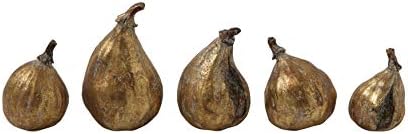 Creative Co-Op Resin Figs with Gold Finish, Pieces (Pack of 60) - Image 3