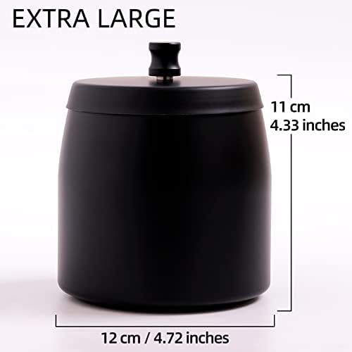 Extra Large Ashtray with Lid for Cigarette, Stainless Steel Smokeless Odorless Windproof Ash tray for Home Office Tabletop Outside Patio Outdoor Balcony(4.72''x3.93''x4.33'') - Image 2