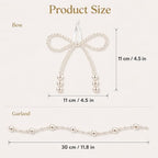 DIYDEC 25PCS Preal 4.5IN Christmas Bow Ornaments String Garland Decor - Image 2