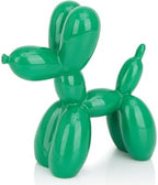 4 Inch Glossy Green Balloon Dog Sculpture by AMOIENSIS