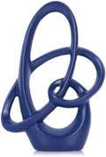 Blue Sculpture Decor – 11" Modern Resin Art Statue for Living Room, Office, or Coffee Table, Blue Home Accents and Shelf Decor, Contemporary Centerpiece Decoration for Modern Home or Apartment by XIYOUQI