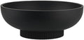 Deobath Large Resin Pedestal Decorative Bowl - Modern Handicraft Bowls for Home Decor - Fruit Bowl for Kitchen Counter - Key Bowl for Entryway Table,Matte Black by Deobath