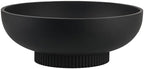 Deobath Large Resin Pedestal Decorative Bowl - Modern Handicraft Bowls for Home Decor - Fruit Bowl for Kitchen Counter - Key Bowl for Entryway Table,Matte Black by Deobath