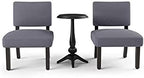 Furniture of America Jetson Wood 3-Piece Accent Table and Chair Set in Gray - Image 6