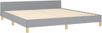 Bed Frame with Headboard Scandinavian Bed Frame Rectangular Bedroom Furniture - Image 5
