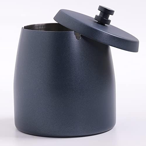 Extra Large Ashtray with Lid for Cigarette, Stainless Steel Smokeless Odorless Windproof Ash tray for Home Office Tabletop Outside Patio Outdoor Balcony(4.72''x3.93''x4.33'') - Image 4