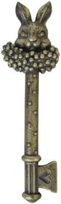 Esvinte Vintage Wall Sculpture Bronze Gold Key Wall Decor Antique Decoration Pediment Hallway Art Statue for Living Room Office Bedroom Gallery,Handmade Gift,A Whimsical Art Piece with Intricate Textures (Brassy Rabbit Head) by Esvinte
