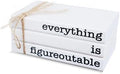 Farmhouse Motivational Wooden Office Desk Decor, Cute Decorative Books for Shelf Decoration, Inspirational Gifts for Women Men - Everything is Figureoutable Sign by RUKEJUNEMakeupCasesforProfessionalArtists