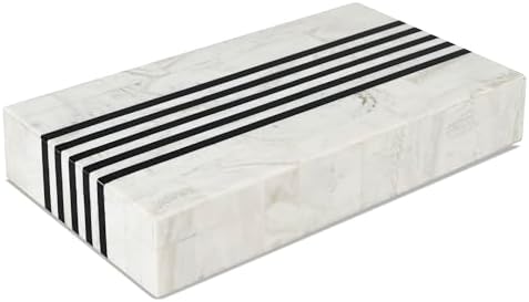Handicrafts Home Black White Large Photo Memory Box with Lid, 12x6x2 In by HandicraftsHome
