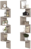 HOOBRO Corner Shelf Wall-Mounted, Set of 2 Floating Corner Shelves for Wall by HOOBRO