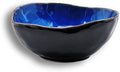 6 Inch Ceramic Decorative Bowl, Blue Reactive Glaze Key Tray by VOMANA
