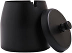 Ashtray with Lid for Cigarette, Stainless Steel Smokeless Odorless Windproof Ashtrays for Home Office Tabletop Outside Patio Outdoor Balcony(3.54"x3.0"x3.38") by INONE
