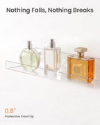 upsimples 4 Pcs 15" Acrylic Shelves for Wall Storage and Organizer, Clear - Image 4