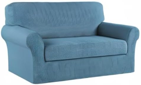 Turquoize Stretch Sofa Slipcover 2 Pieces Sofa Cover Couch Cover - Image 8
