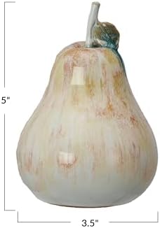 Creative Co-Op Stoneware Pear Accent Decor, Multicolor - Image 2