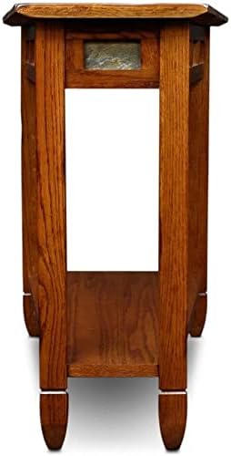 BOWERY HILL Recliner Wedge End Table in Rustic Oak - Image 6