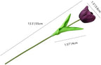 Mandy's 12pcs Artificial Grape Purple Partially Open Tulips - Image 2