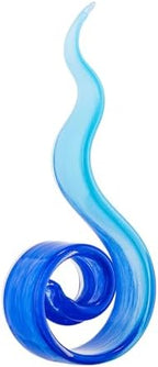 11.4" Tall Hand Blown Glass Sculpture, Murano Style Art Glass Figurine, Modern Coastal Home Decor Accent for Shelf, Table, TV Stand, Living Room Decoration by ORRFIDDY