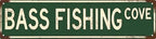 Bass Fishing Metal Sign 4x16 Inch Wall Decor for Home Bar for Man Cave & More Durable Metal Art for Sports Enthusiasts by LMDDFZS