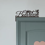 CUTHOLLOW Bathroom and Plant Door Topper Sign Metal Wall Art Decor - Image 4