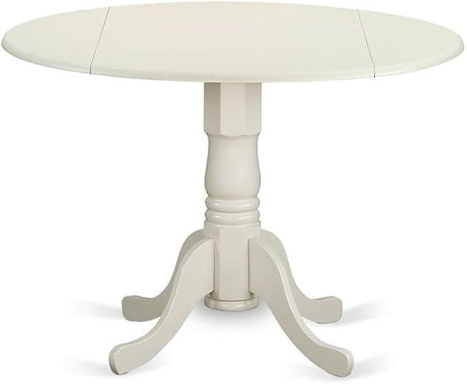 East West Furniture DLBO5-WHI-W 5 Piece Kitchen Table Set - Image 3