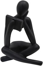 Jinkoozz Reading Women Statue, Thinker Sculptures, Abstract Art Ornament, Modern Aesthetic Figurine Decoration, Suitable for Home Living Room Bedroom Office Shelf Table Desk Bookshelf Decor by Jinkoozz