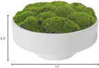 NAHARO New Moss Bowl, Handmade Ceramic Bowl. 11" Artificial Moss Centerpiece for Home Decoration, Living Room, Office - Image 7
