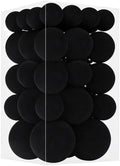 46Pcs Velvet Christmas Ball Ornaments Set - Flocked Shatterproof Christmas Tree Decorations Classic Hanging Ornaments with Rope for Xmas Wreath Holiday Home Decor (Multi-Size, Black) by Unknown