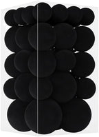 46Pcs Velvet Christmas Ball Ornaments Set - Flocked Shatterproof Christmas Tree Decorations Classic Hanging Ornaments with Rope for Xmas Wreath Holiday Home Decor (Multi-Size, Black) by Unknown