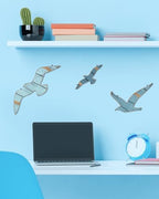 Putuo Decor 3pcs Wooden Seagull Wall Art, Nautical Room Decor Coastal Wall Hanging, Seagull Wall Decor Beach Decorations for Home Bedroom Bathroom Hallway Nautical Wall Decal Nursery - Image 5
