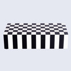 Handicrafts Home Decorative Storage Box with Lid, Black and White Decorative Box for Remote Controls, Coffee Table Storage Organizer, Keepsake Box for Living Room, Shelf & Hallway Decor, 10x4.5x2.5 - Image 4