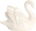 Ceramic Swan Figurine - Modern Minimalist Porcelain Statue Art Decor, Knick Knacks Home Decor for Living Room, Office, Desk, Shelf Decoration (White) by Bringingarttoyoureveryday