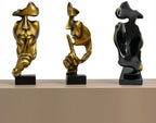 Gold Modern Abstract Art Thinker Statues – Home Office Desk Decor, Living Room Coffee Table Bookshelf Accent Sculpture, Bedroom Nightstand Minimalist Figurine Gift for Men Women - Image 5